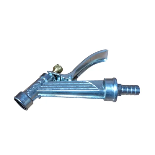 Bico de ar em metal, com alavanca e conexão para mangueira