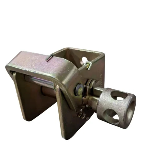 Conector metálico para suporte de equipamentos.