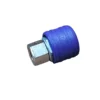 Adaptador com acabamento metálico e capa roxa