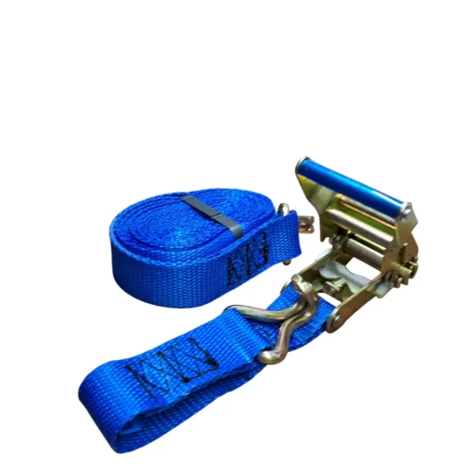 Cinta de amarração azul com engate metálico