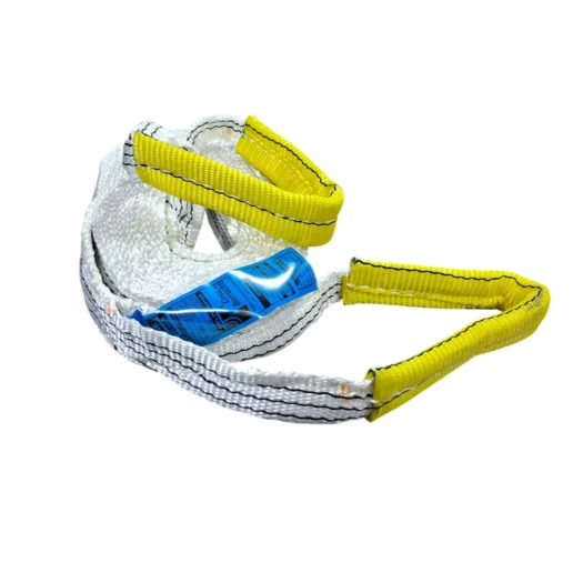 Cinta de rigging com alças amarelas e etiqueta azul