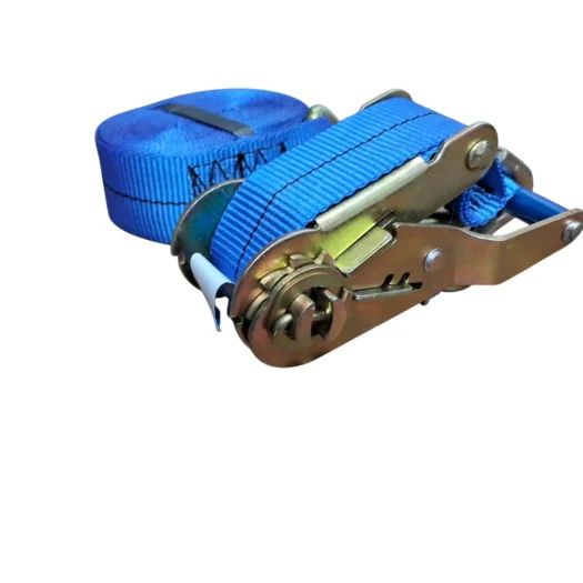 Cinta de amarração azul com fivela metálica