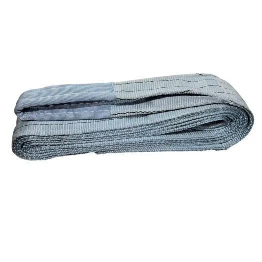 Cinta de amarração cinza enrolada em formato compacto.