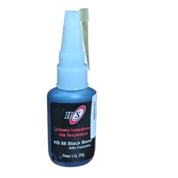 Frasco de adesivo instantâneo HS 88 Black Bond de 20g.