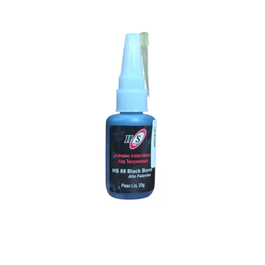 Frasco de adesivo instantâneo HS 88 Black Bond de 20g