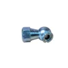 Conector metálico em formato de ângulo com ponta esférica.