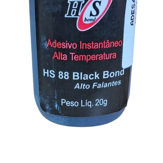 Frasco de adesivo HS 88 Black Bond para alto-falantes, 20g.