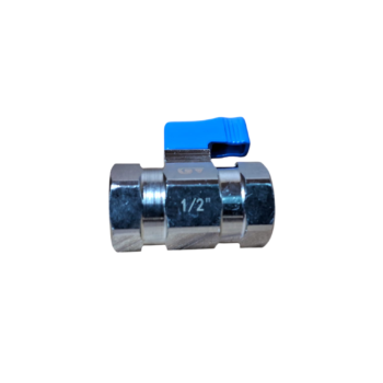 Registro de válvula de controle de água de 1/2" com alavanca azul.