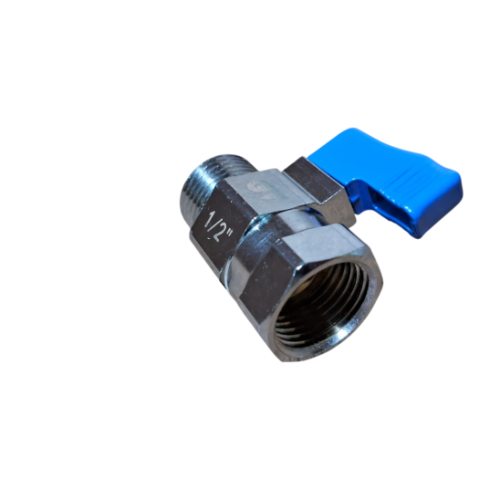 Válvula de 1/2" com acionamento por alavanca azul