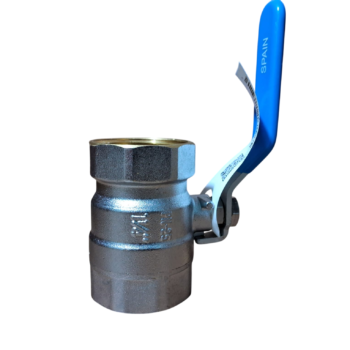 V&aacute;lvula de esfera de metal com al&ccedil;a azul