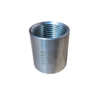 Conector de tubo de aço inox com rosca interna.