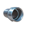 Conector metálico com rosca externa e abertura interna.