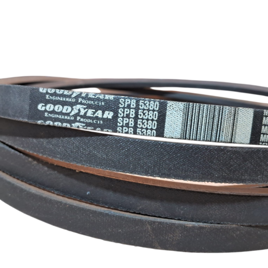 Correias Goodyear com marcas identificadoras