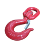 Gatilho de segurança vermelho para guincho, com fecho de metal.