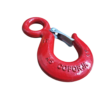 Ganchos de metal vermelho com fecho metálico